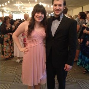 David’s Bridal Pink Bridesmaid Dress